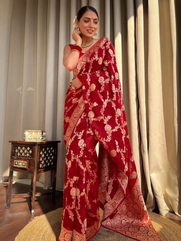 YNF BANARASI SOFT SILK RAS 4096 WHOLESALE SAREES MANUFACTURER