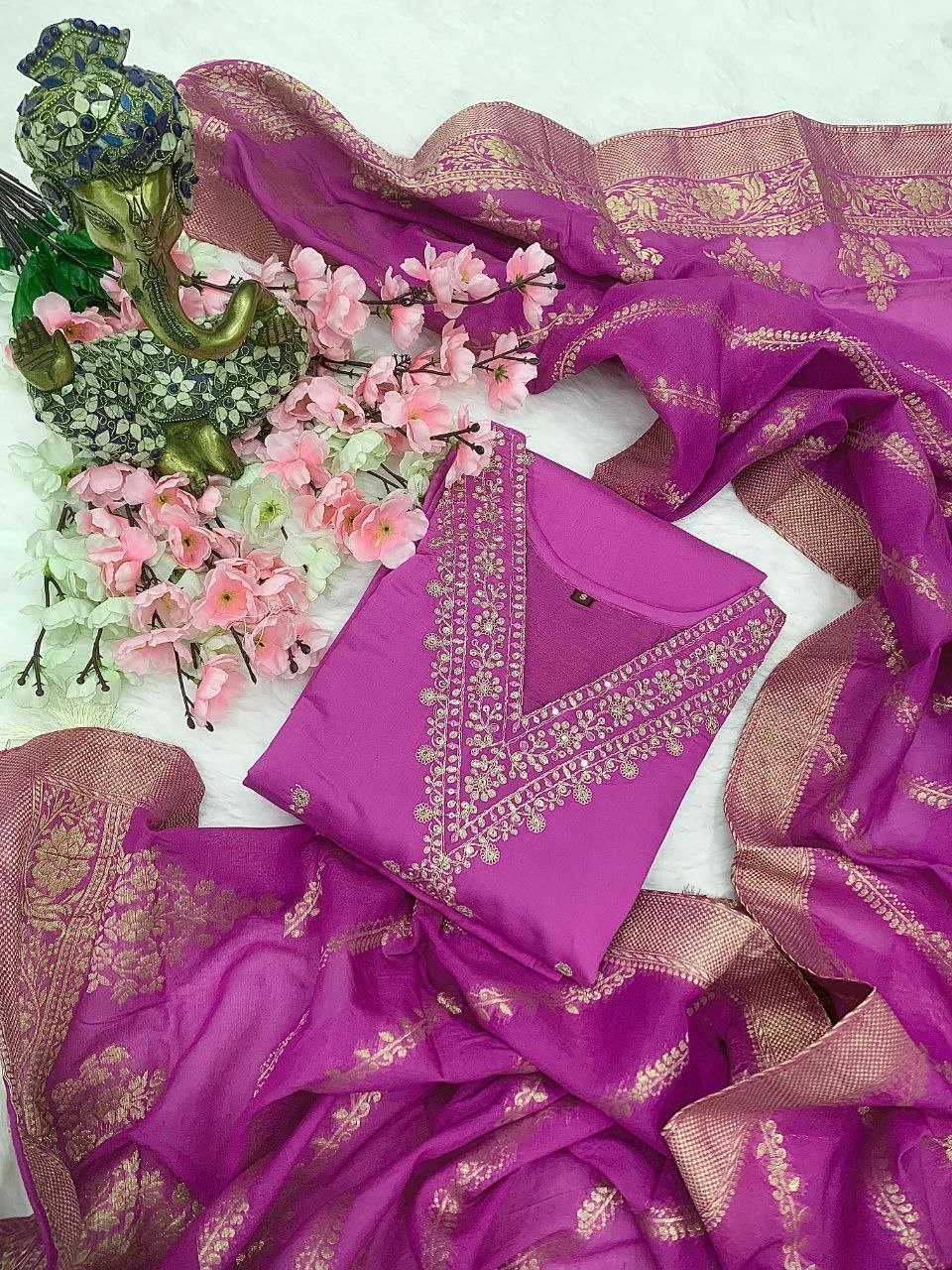 YNF CHANDERI SOFT JNC 227 WHOLESALE SUITS MANUFACTURER