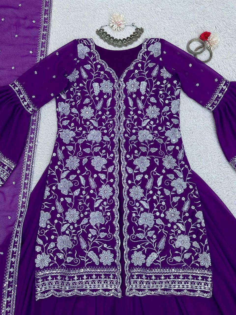 YNF ORGANAZA RIN169 5657 WHOLESALE SHARARA SUIT MANUFACTURER