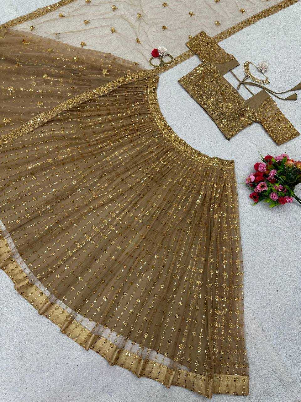 YNF BUTTERFLY NET RIN162 253 WHOLESALE LEHENGAS MANUFACTURER