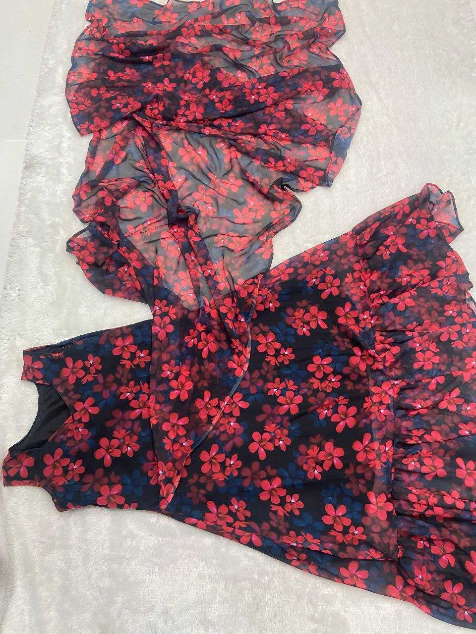 YNF GEORGETTE RHC 949 WHOLESALE GOWN MANUFACTURER   