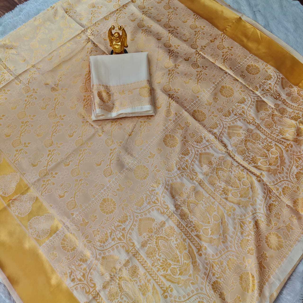 YNF BANARASI SOFT SILK RAS CREM RANI SILK SAREES WHOLESALE BANARASI SILK SOFT SILK TRADITIONAL SAREES EMANUFACTURER