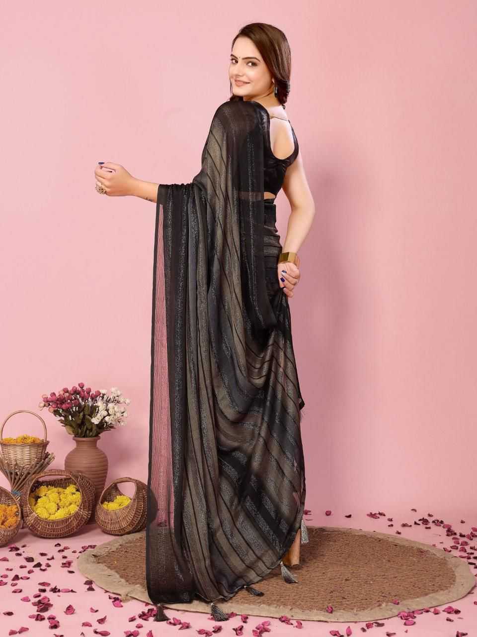 YNF NYLON RDM 738 SAREES WHOLESALE FANCY READY TO WEAR PRE DRAPED SAREES MANUFACTURER