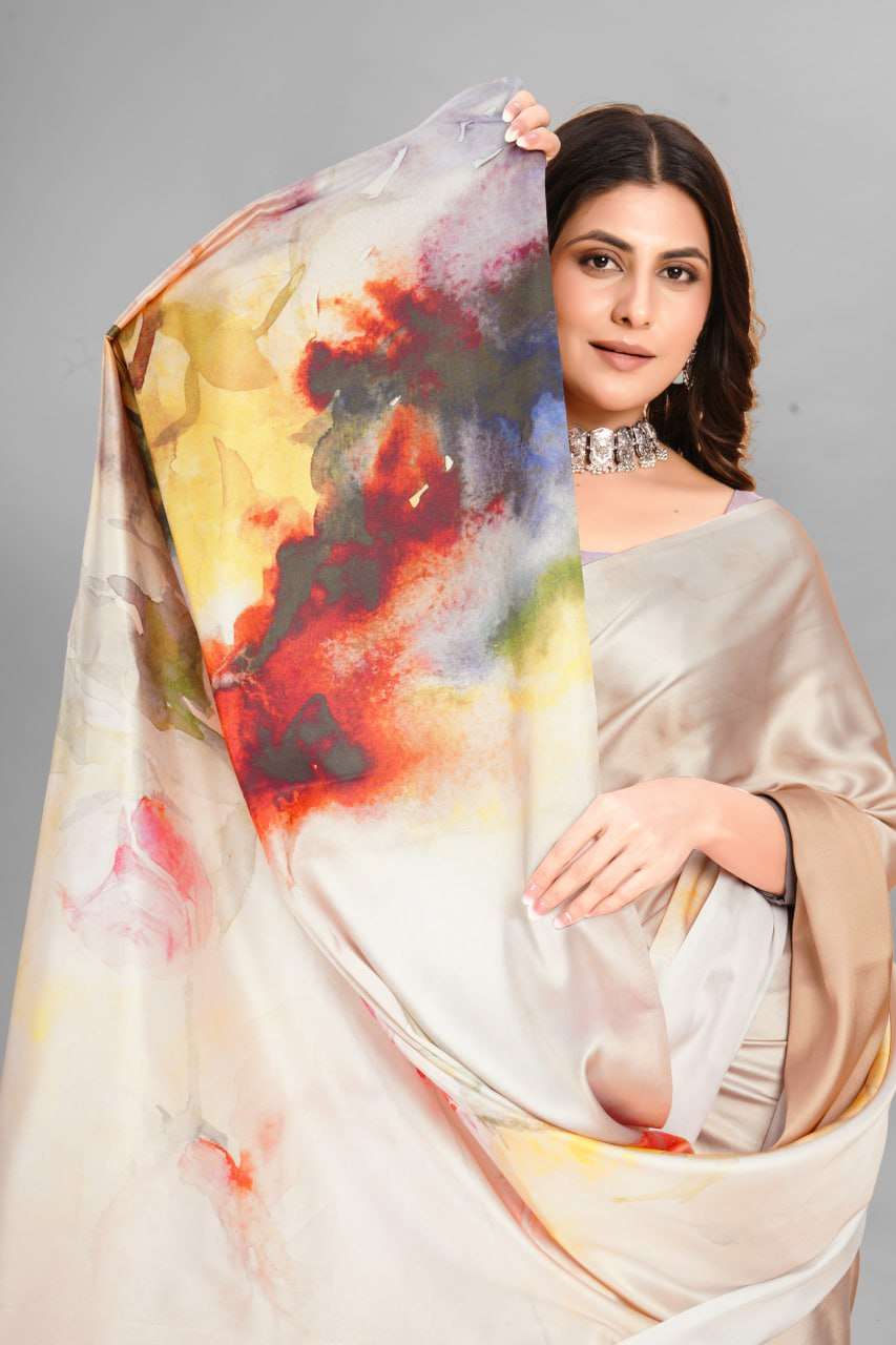 YNF CREPE SRRT JAPAN CRAPE10 SAREES WHOLESALE PRINTED LADIES CREPE SATIN SAREES MANUFACTURER