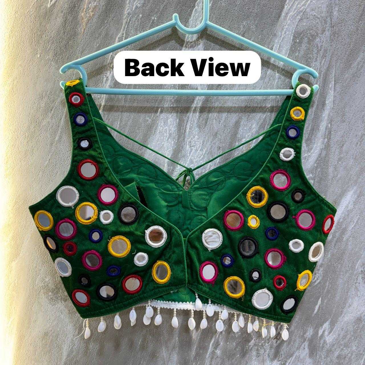 YNF ITALIAN SILK RRK 11 READYMADE BLOUSE WHOLESALE V-NECK SLEEVELESS KUTCH WORK BLOUSE MANUFACTURER