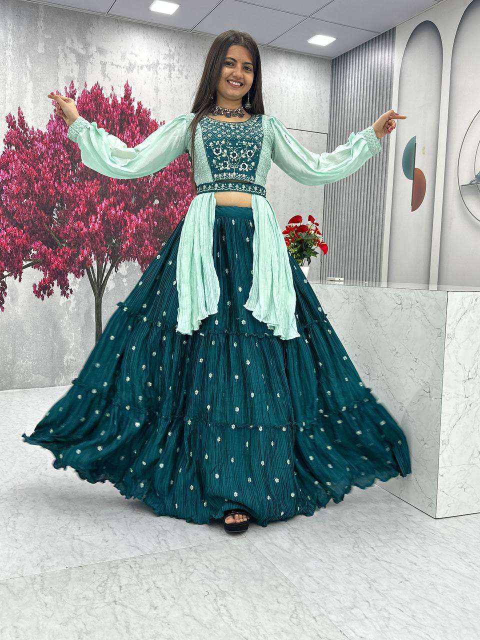 YNF CHINON KESH119 419 LEHENGAS WHOLESALE FANCY TRADITIONAL EMBROIDERED LEHENGAS MANUFACTURER