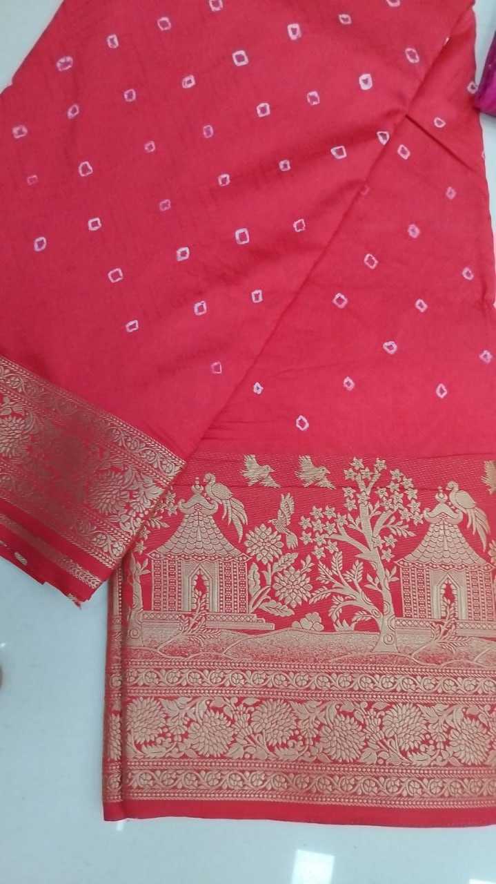 YNF KANJIVARAM SILK RIN144 SUVARNA-3 SAREES WHOLESALE PRINTED BANDHANI BANDHEJ KANJIPURAM ZARI BORDER SAREES MANUFACTURER