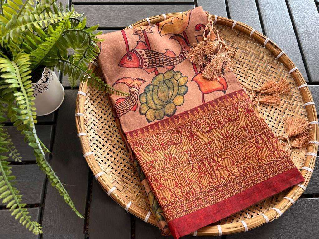 YNF LINEN KESH101 ANT122 SAREES WHOLESALE PRINTED LADIES KALAMKARI SAREES MANUFACTURER