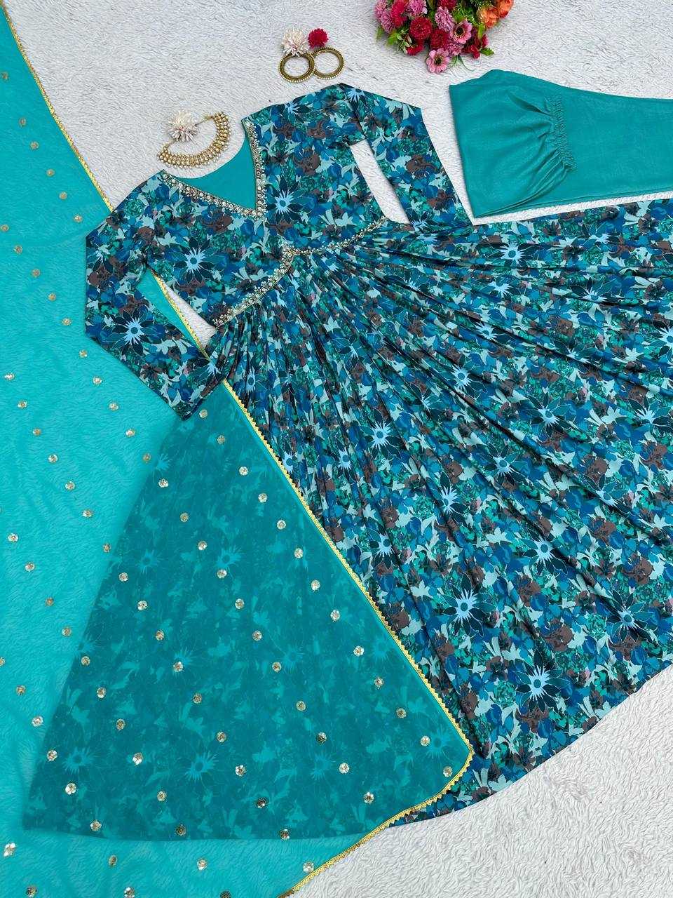 YNF MASLIN SILK RIN169 5649 SUIT WHOLESALE LADIES,ALIA CUT,PRITED SUIT MANUFACTURER