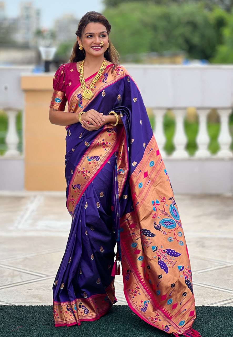 YNF PAITHANI SILK RIN116  RAJHANS SILK SAREES WHOLESALE PAITHANI SOFT SILK TRADITIONAL SAREES MANUFACTURER