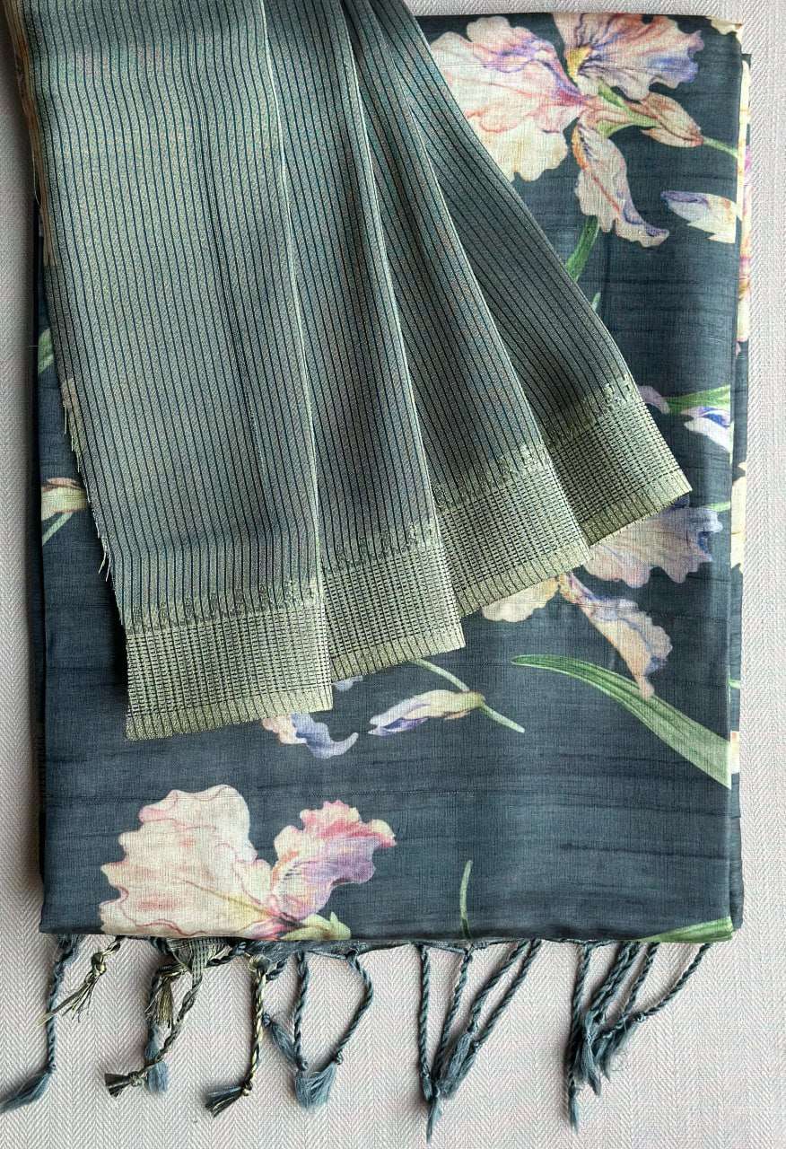 YNF TUSSAR SILK RIN163 RAE19 SILK SAREES WHOLESALE TUSSAR SILK HANDLOOM PRINTED SILK SAREES MANUFACTURER