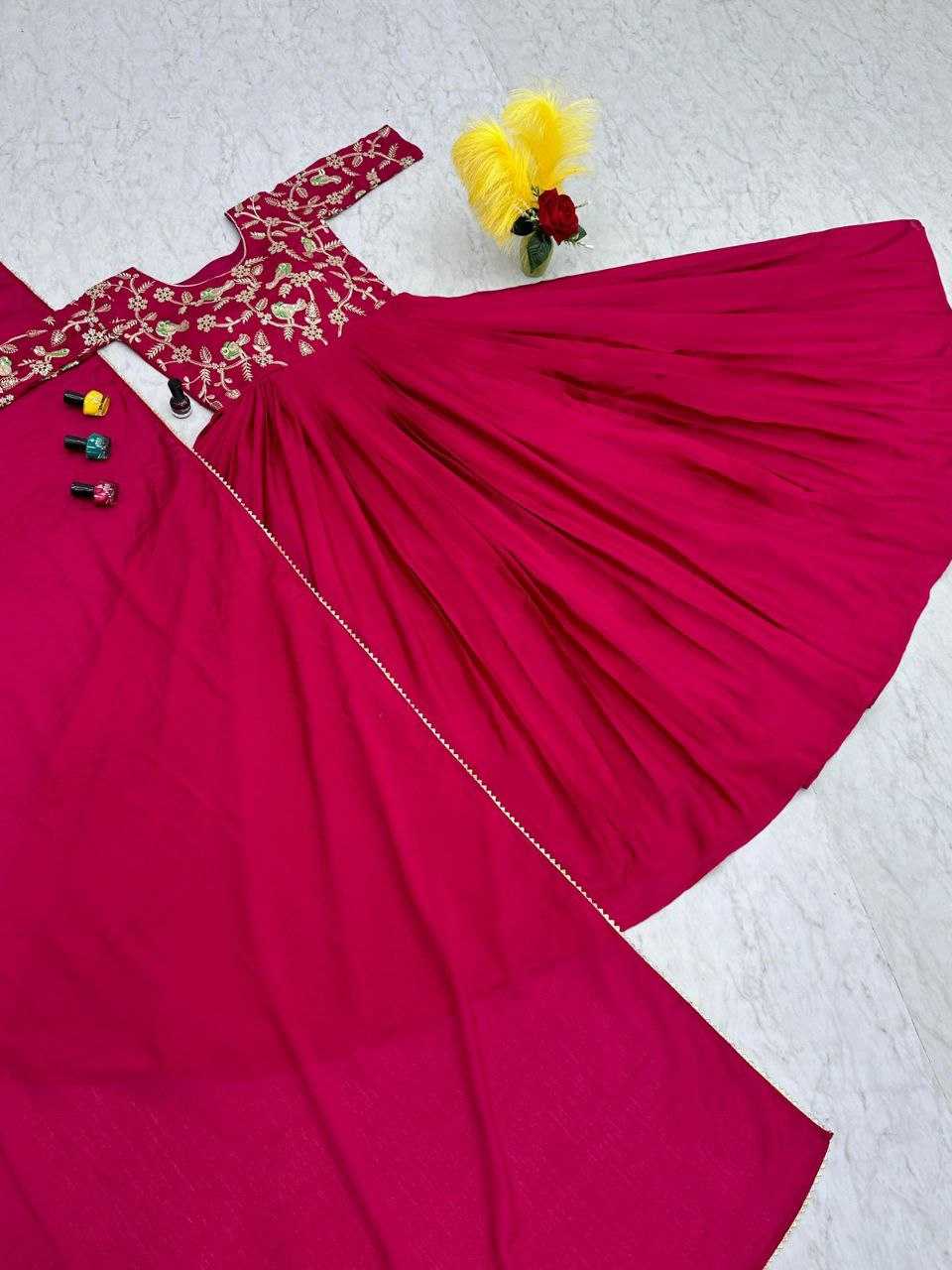 YNF CHINON RIN197 RRF02 LEHENGAS WHOLESALE EMBROIDERY ANARKALI LONG WORK GOWNS MANUFACTURER