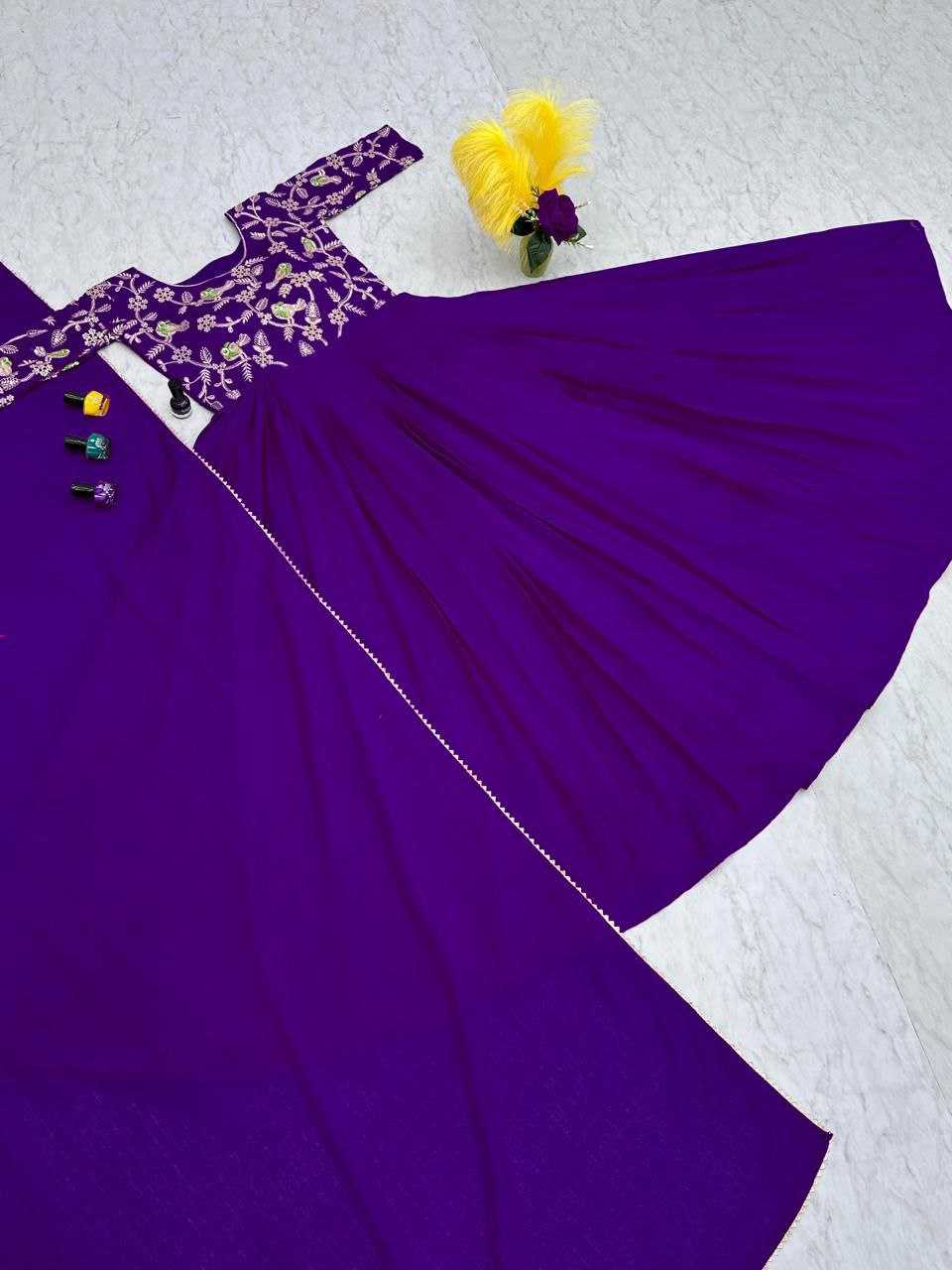 YNF CHINON RIN197 RRF02 LEHENGAS WHOLESALE EMBROIDERY ANARKALI LONG WORK GOWNS MANUFACTURER