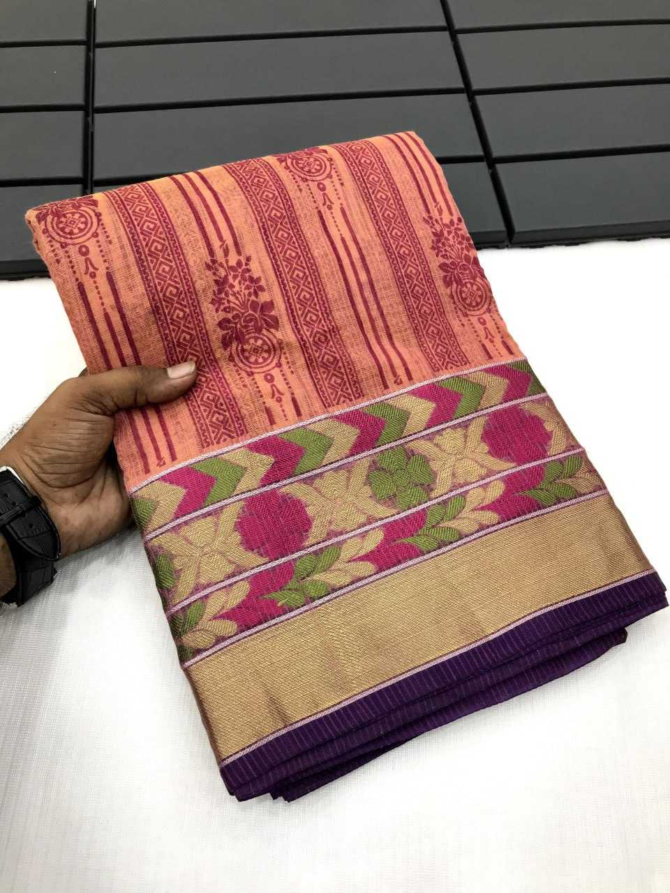 YNF COTTON KESH167 VAARI SAREES WHOLESALE PRINTED COTTON LINEN LADIES SAREES MANUFACTURER