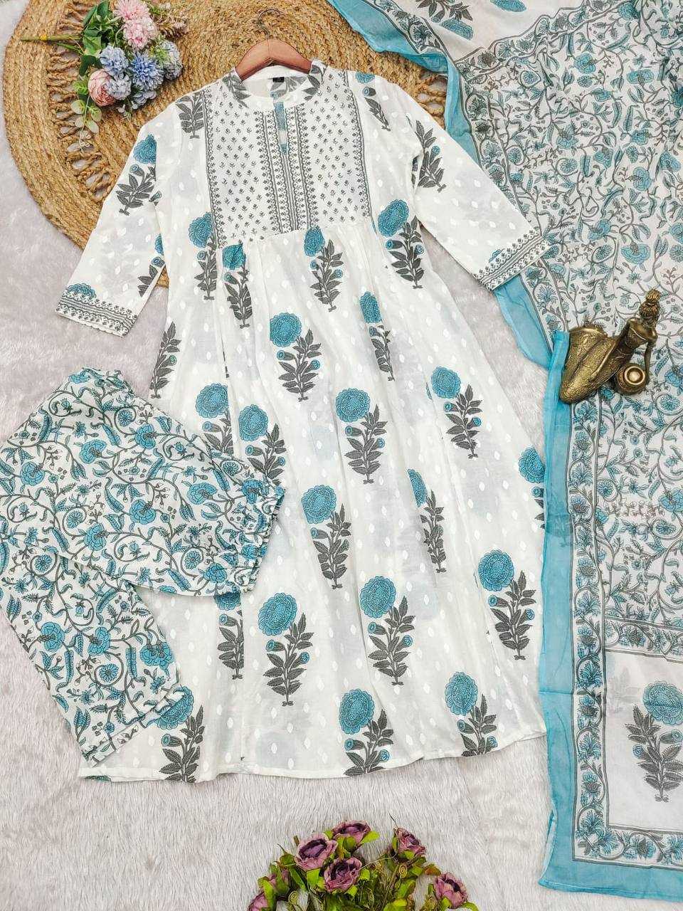 YNF COTTON KESH211 LDY97 SUITS & DRESSES WHOLESALE PRINTED COTON ANARKALI STRAIGHT CUT LONG KURTIS SUITS MANUFACTURER