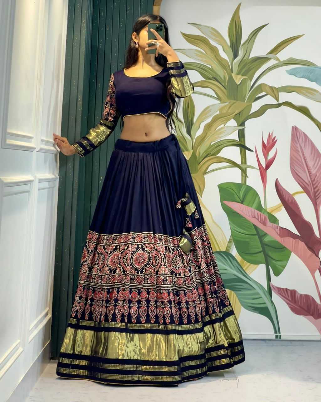 YNF GAJJI SILK KESH179 AHB14 LEHENGAS WHOLESALE TRADITIONAL SILK PRINTED LEHENGAS MANUFACTURER