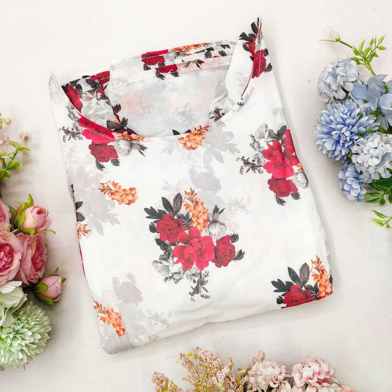 YNF GEORGETET KESH211 LDY13 KURTIS WHOLESALE SHORT PARTY WEAR PRINTED FANCY GEORGETTE KURTIS MANUFACTURER