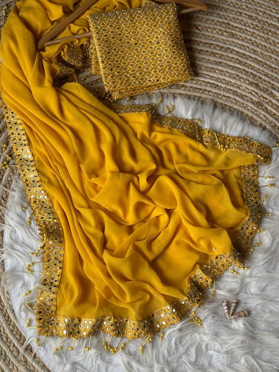 YNF GEORGETTE RIN112 ALPA SAREES BOLLYWOOD SAREES WHOLESALE PARTY WEAR GEORGETTE EMBROIDERED LACE BORDER ALIA BHATT SHILPA SHETTY SAREES MANUFACTURER