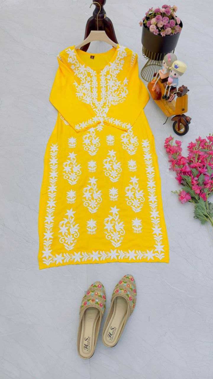 YNF RAYON KESH158 10104B KURTIS WHOLESALE WORKWEAR ETHIC LONG RAYON FANCY EMBROIDERED KURTIS MANUFACTURER