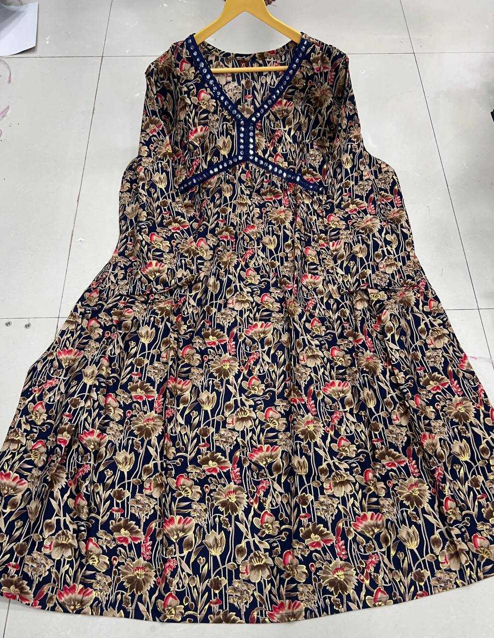 YNF RAYON RIN125 Alia KURTIS WHOLESALE LONG PRINTED RAYON ANARKALI FANCY KURTIS MANUFACTURER