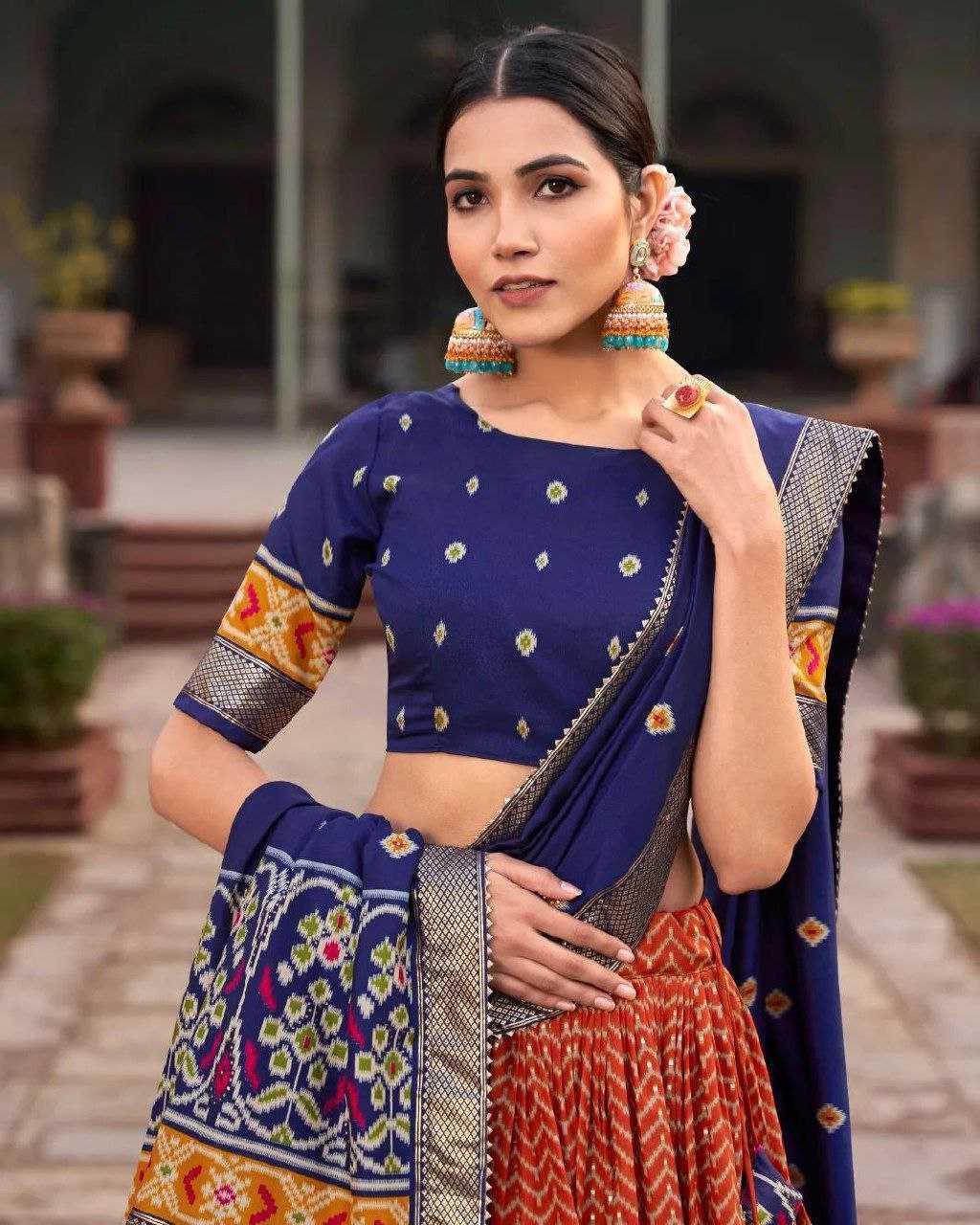 YNF TUSSAR SILK KESH187 LERIYA 2 LEHENGAS WHOLESALE TRADITIONAL SILK PRINTED LEHENGAS MANUFACTURER