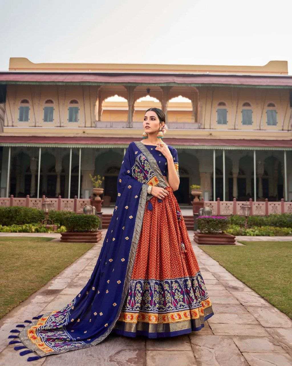 YNF TUSSAR SILK KESH187 LERIYA 2 LEHENGAS WHOLESALE TRADITIONAL SILK PRINTED LEHENGAS MANUFACTURER