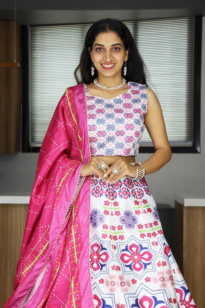 YNF ART SILK RIN119 7140 LEHENGAS WHOLESALE SILK PRINTED GOTA PATTI LEHENGAS MANUFACTURER