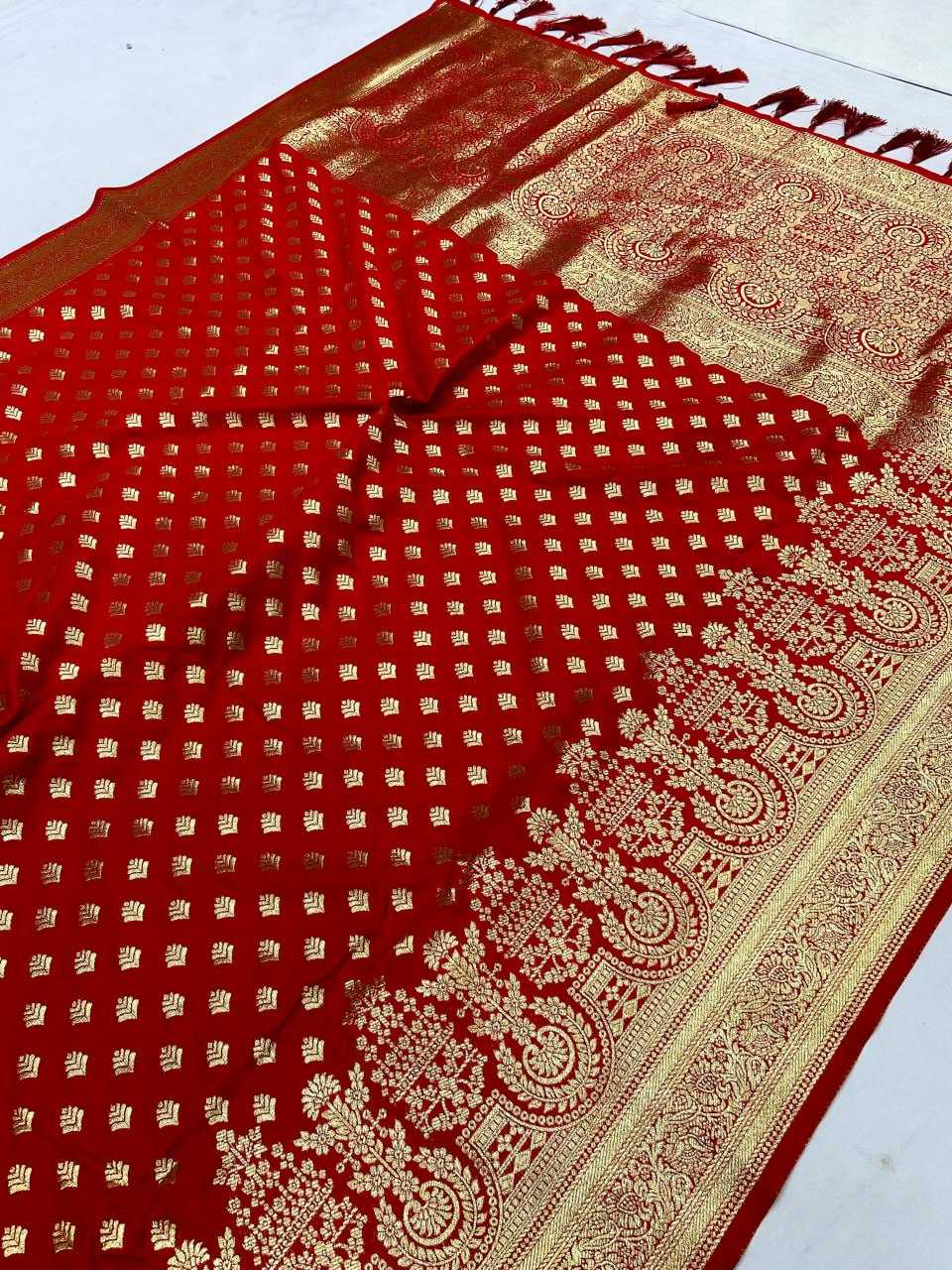 YNF BANARASI SILK KESH182 TULSI - 2 SILK SAREES WHOLESALE BANARASI SILK HANDLOM PURE ZIRI SILK SAREES MANUFACTURER