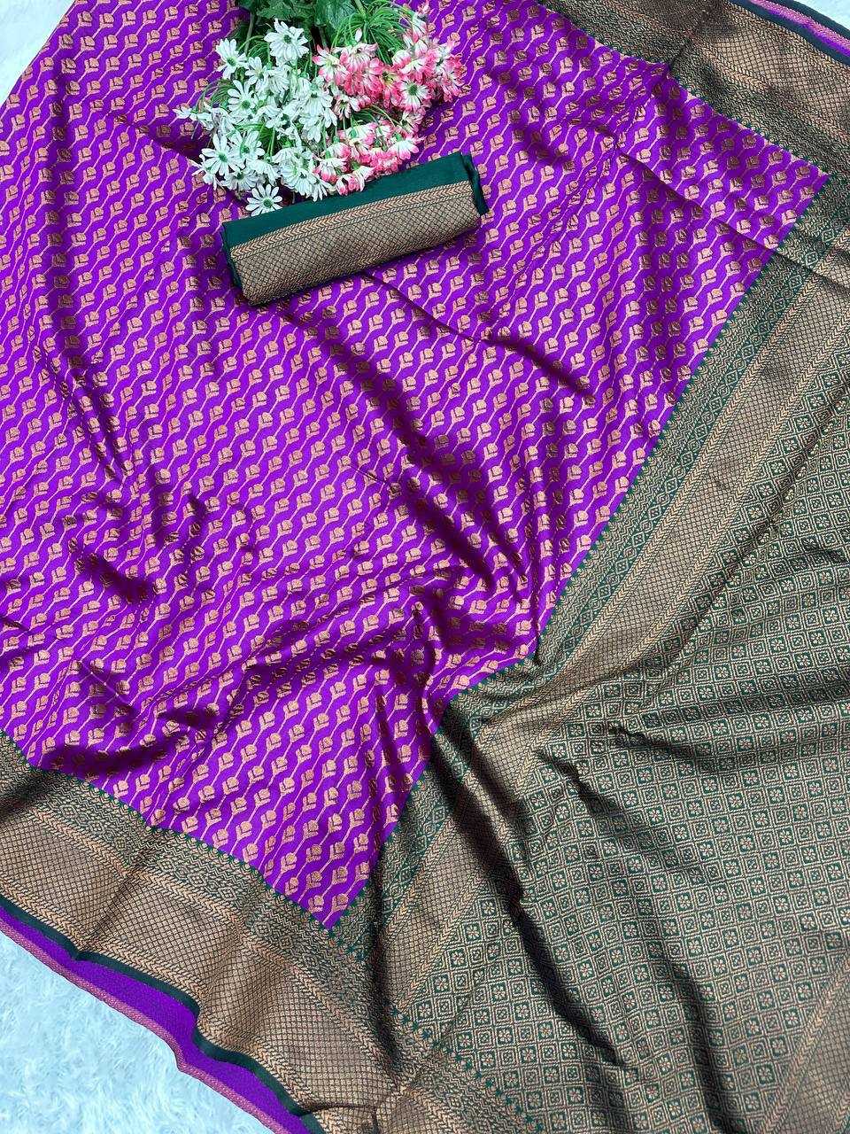 YNF BANARASI SOFT SILK RIN179 668 SILK SAREES WHOLESALE BANARASI SILK KERALA KASAVU ZARI BORDER SILK SAREES MANUFACTURER- Kapda Export