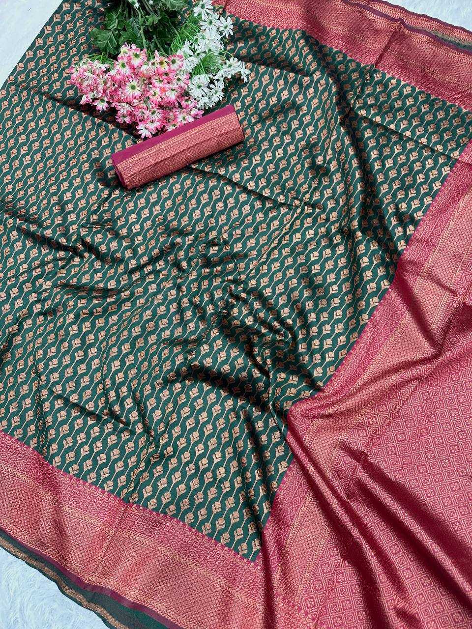 YNF BANARASI SOFT SILK RIN179 668 SILK SAREES WHOLESALE BANARASI SILK KERALA KASAVU ZARI BORDER SILK SAREES MANUFACTURER- Kapda Export