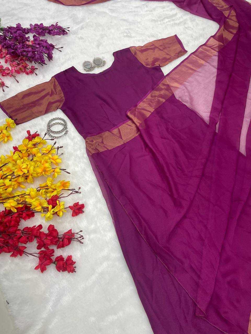 YNF BLOOMING KESH224 190 SAREES GOWNS WHOLESALE SIMPLE LONG SAREES GOWNS MANUFACTURER