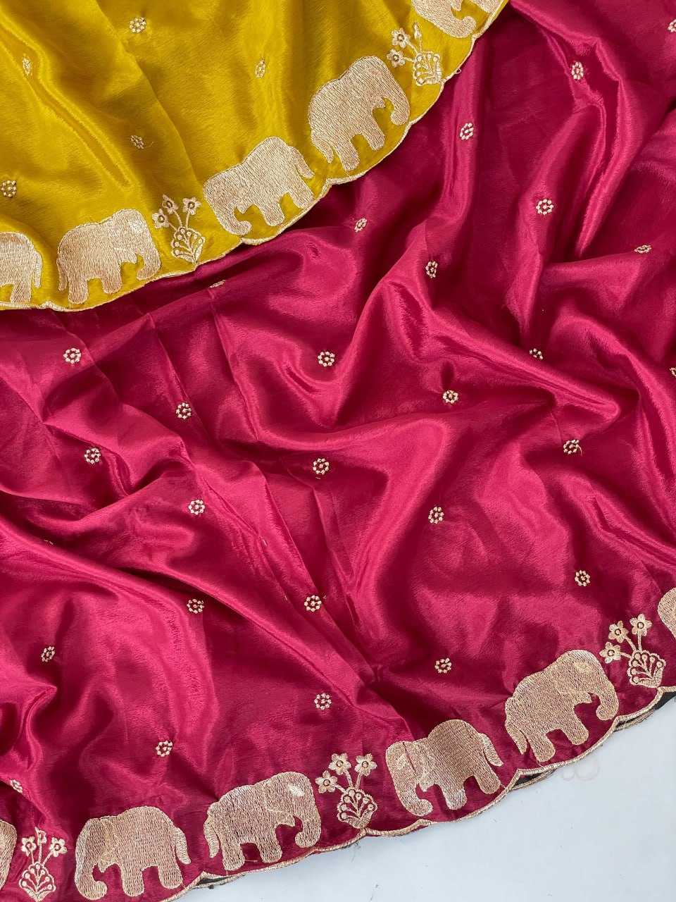 YNF CEEPE SILK RIN186 RVV46 SAREES WHOLESALE CREPE SILK DESIGNER SILK EMBROIDERED SILK SAREES MANUFACTURER