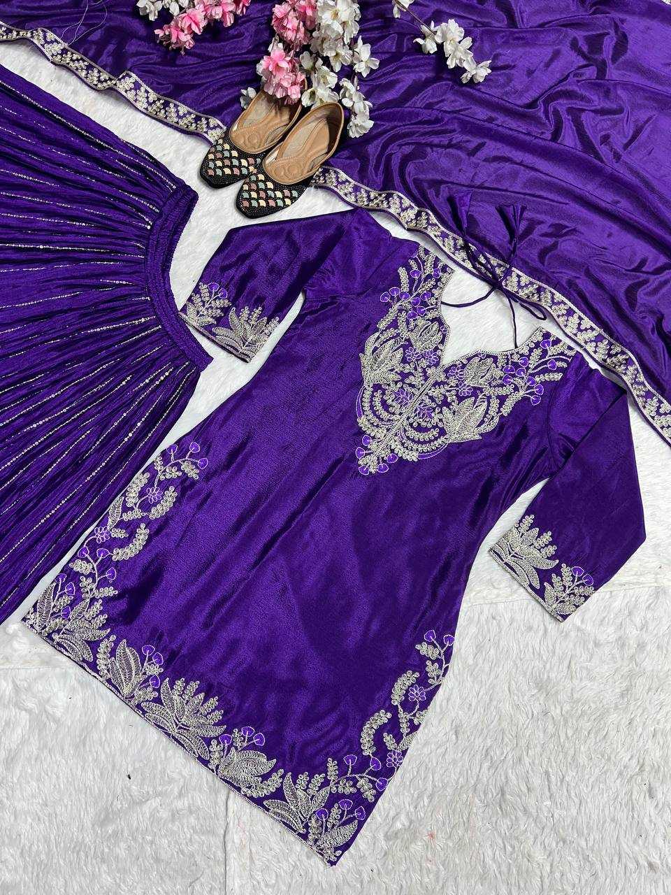 YNF CHINON SILK KESH144 5023 SUITS & DRESSES WHOLESALE SILK EMBROIDERY PALAZZO SUITS MANUFACTURE- Kapda Export