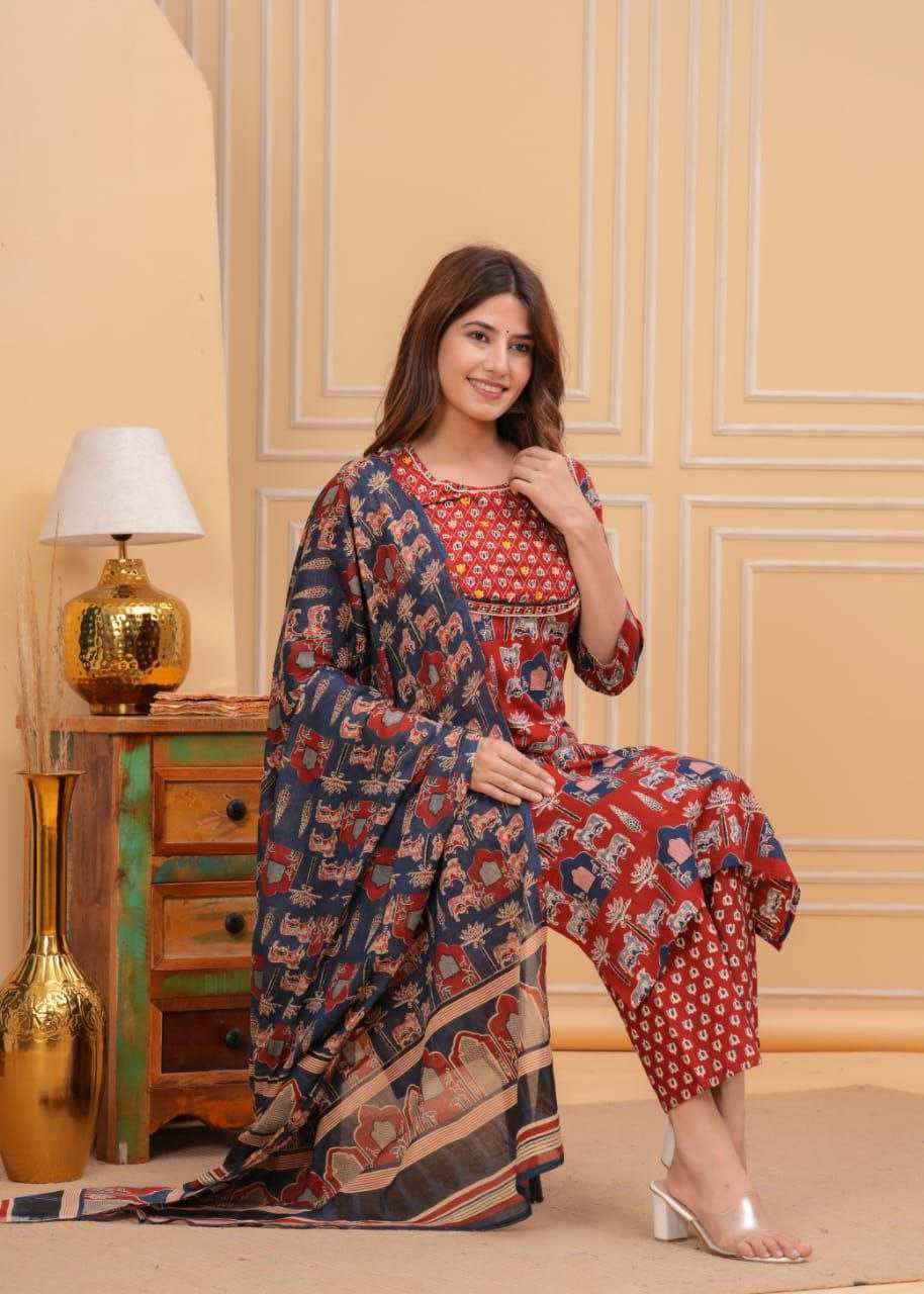 YNF COTTON KESH209 BHC09 SUITS & DRESSES WHOLESALE PRINTED COTTON HANDLOON SUIT MANUFACTURER