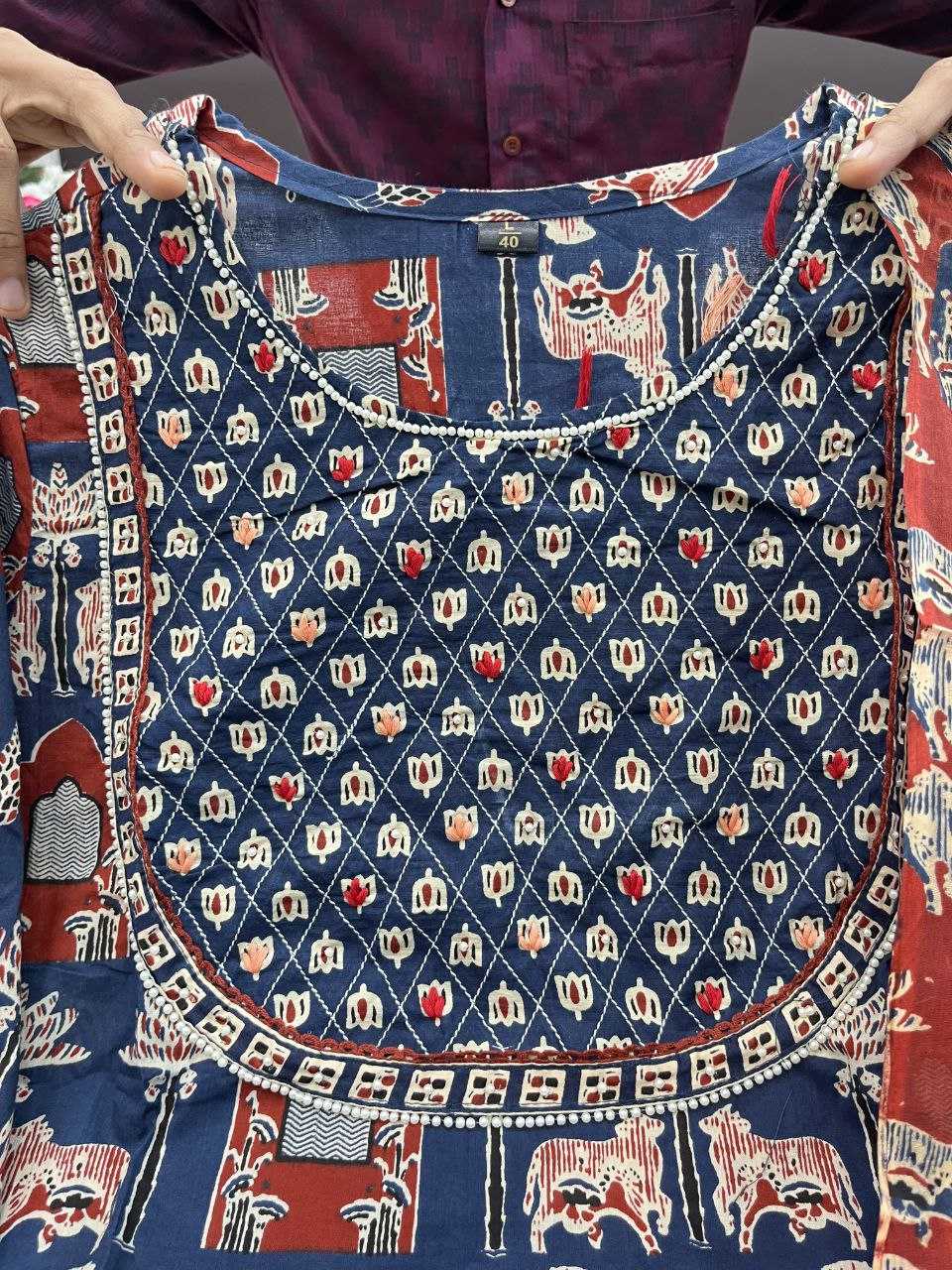 YNF COTTON KESH209 BHC09 SUITS & DRESSES WHOLESALE PRINTED COTTON HANDLOON SUIT MANUFACTURER