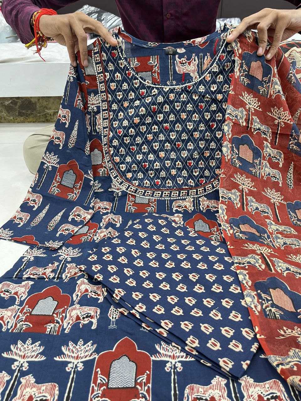 YNF COTTON KESH209 BHC09 SUITS & DRESSES WHOLESALE PRINTED COTTON HANDLOON SUIT MANUFACTURER