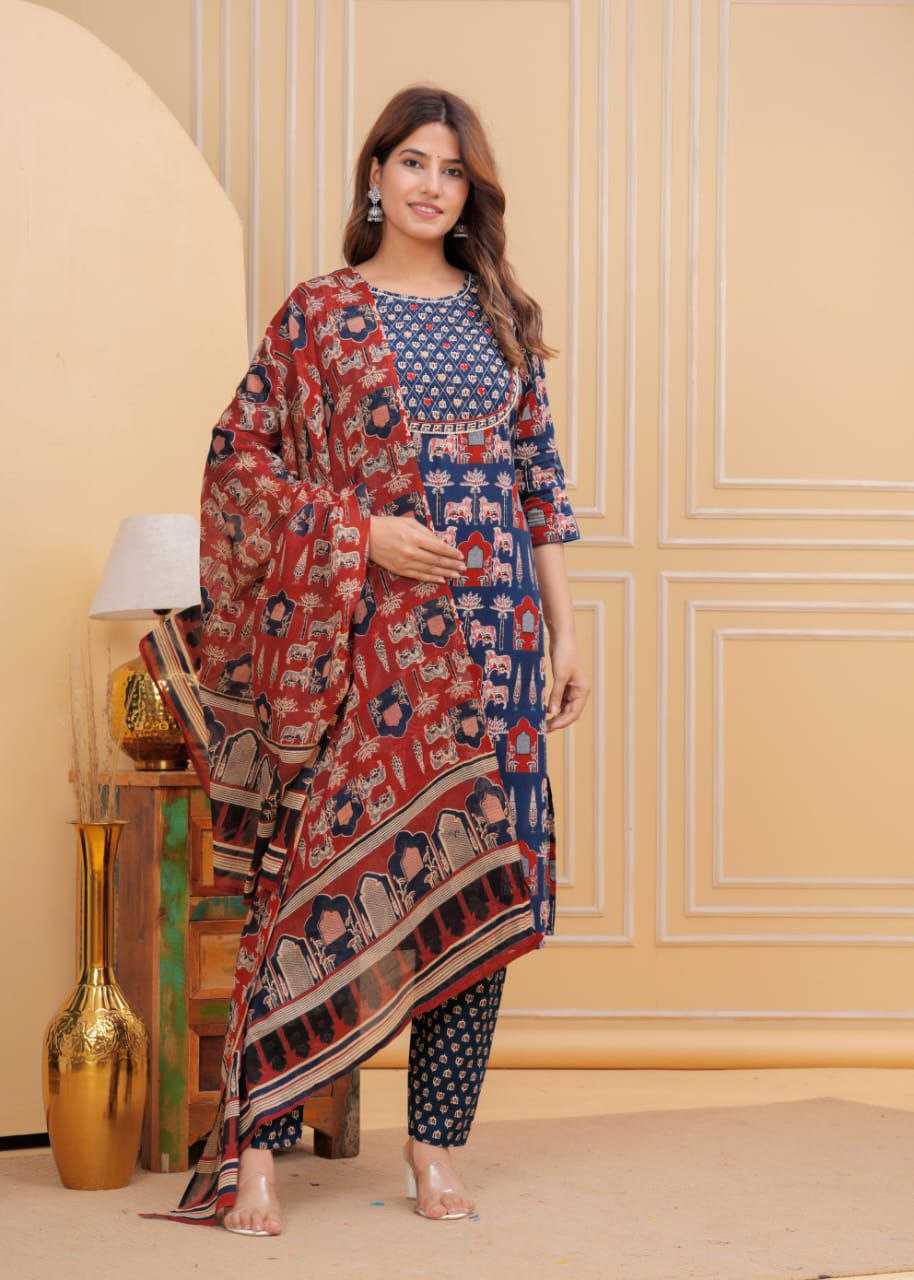 YNF COTTON KESH209 BHC09 SUITS & DRESSES WHOLESALE PRINTED COTTON HANDLOON SUIT MANUFACTURER