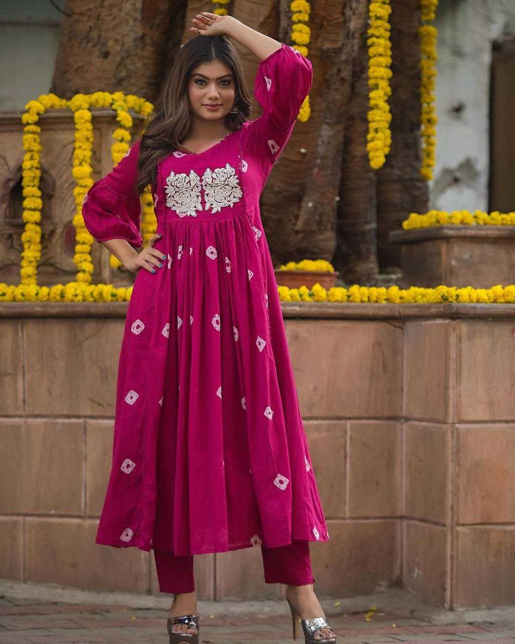 YNF COTTON KESH209 BHC11 KURTIS WHOLESALE EMBROIDERED COTTON PRINED KURTIS MANUFACTURER