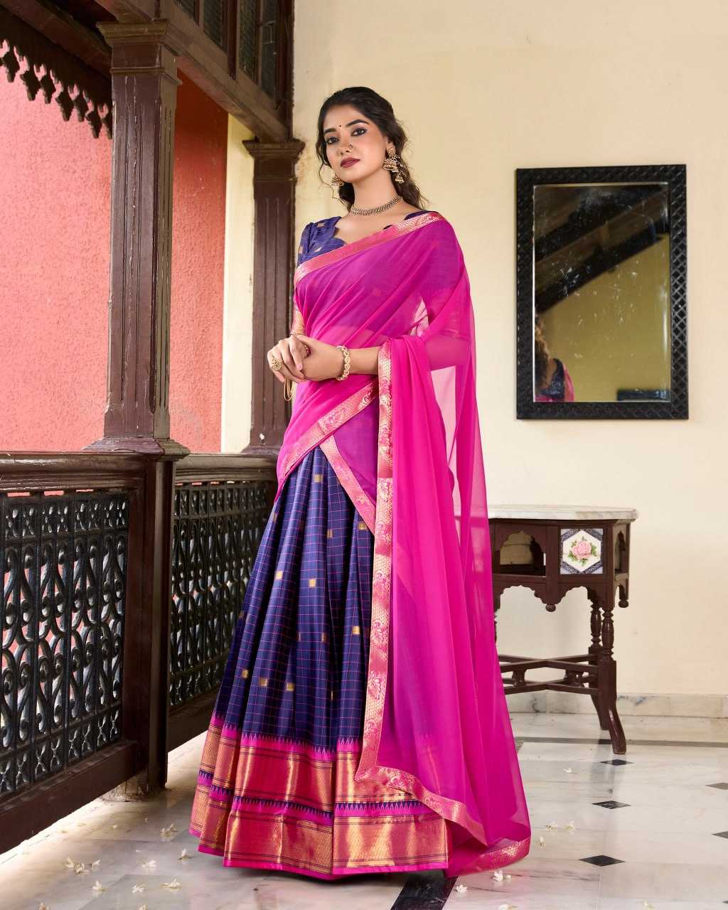 YNF COTTON SILK KESH134 AKSHARA LEHENGAS WHOLESALE SILK PAITHANI LEHENGA WITH DUPATTA LEHENGAS MANUFACTURER