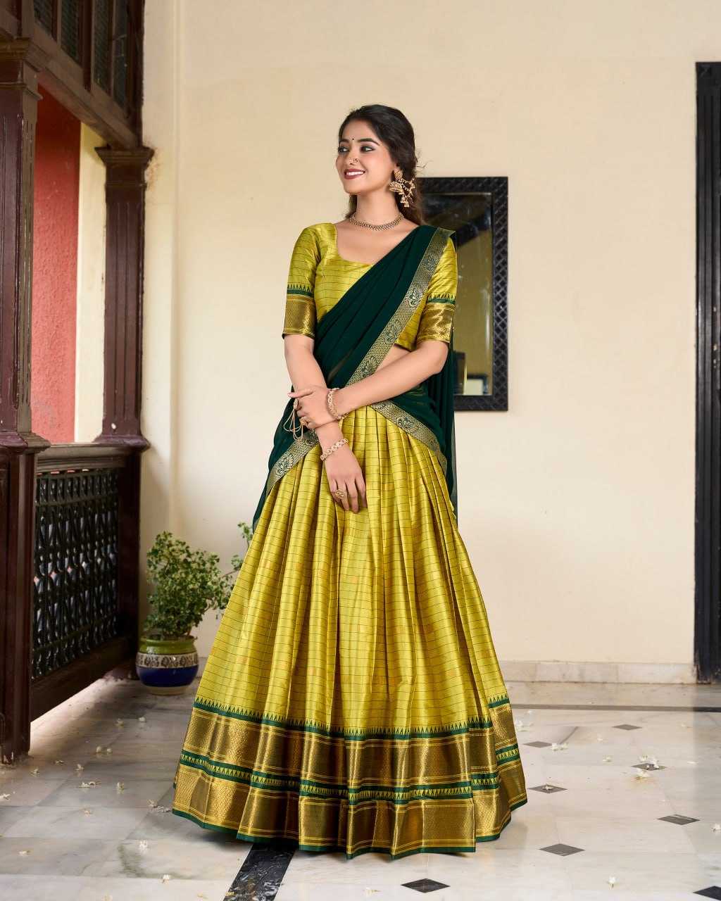 YNF COTTON SILK KESH134 AKSHARA LEHENGAS WHOLESALE SILK PAITHANI LEHENGA WITH DUPATTA LEHENGAS MANUFACTURER