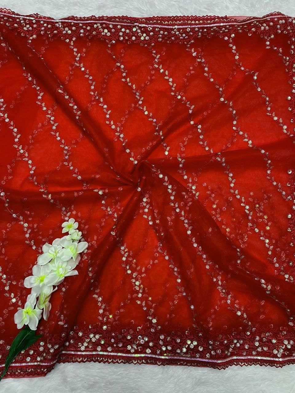 YNF NET RIN143 01 SAREES WHOLESALE PARTY WEAR SEQUENCE EMBRODERY NET SAREES MANUFACTURER