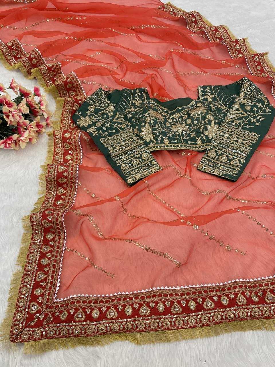 YNF ORGANZA SILK KESH189 Janvi SAREES WHOLESALE ORGANZA SEQUENCE JANHAVI KAPPOR SILK ZARI SAREES MANUFACTURER