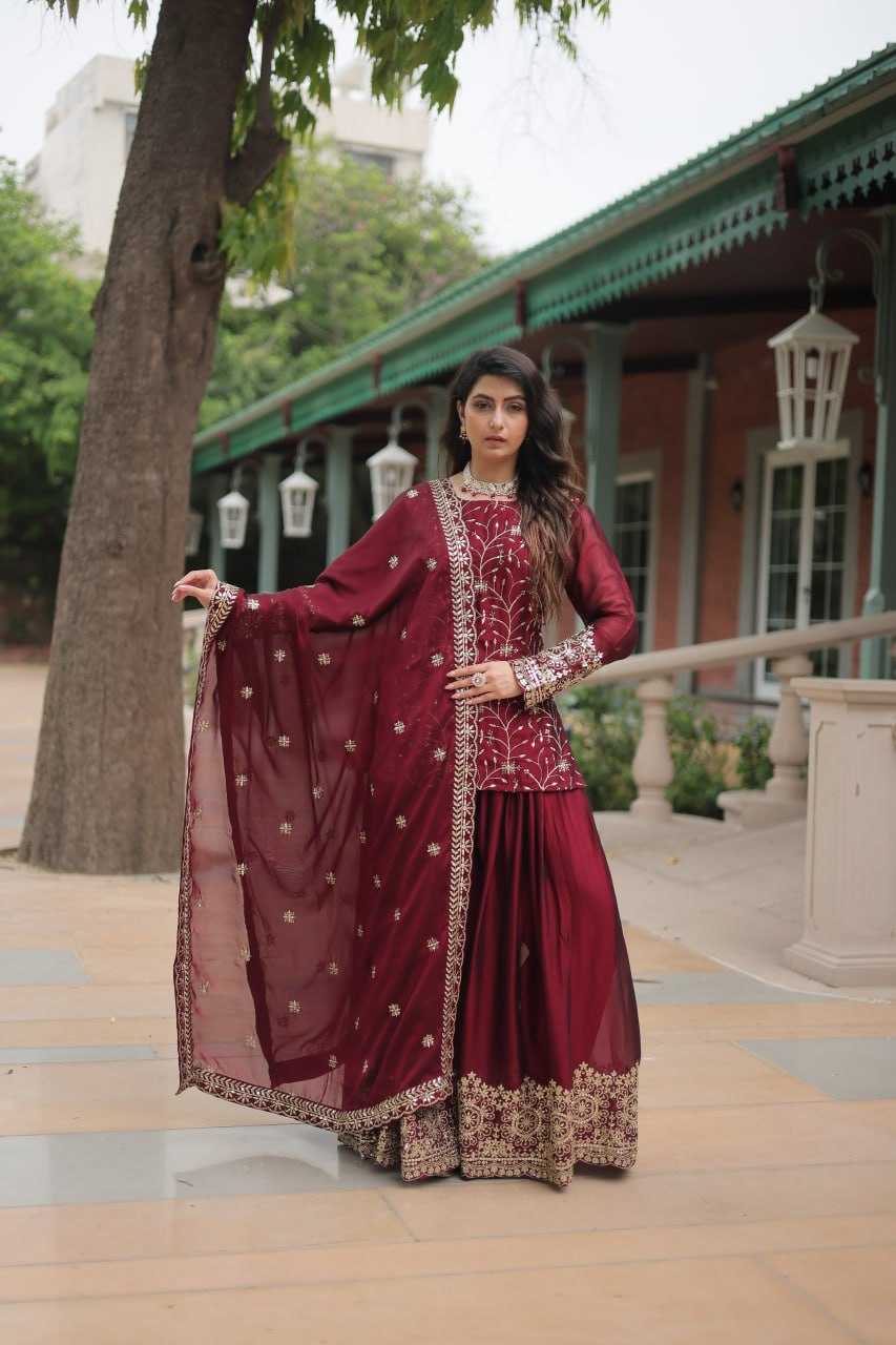 YNF RANGOLI SILK KESH215 1132 SUITS & DRESSES WHOLESALE EMBROIDERY LADIES SILK PALAZZO SUITS MANUFACTURE- Kapda Export