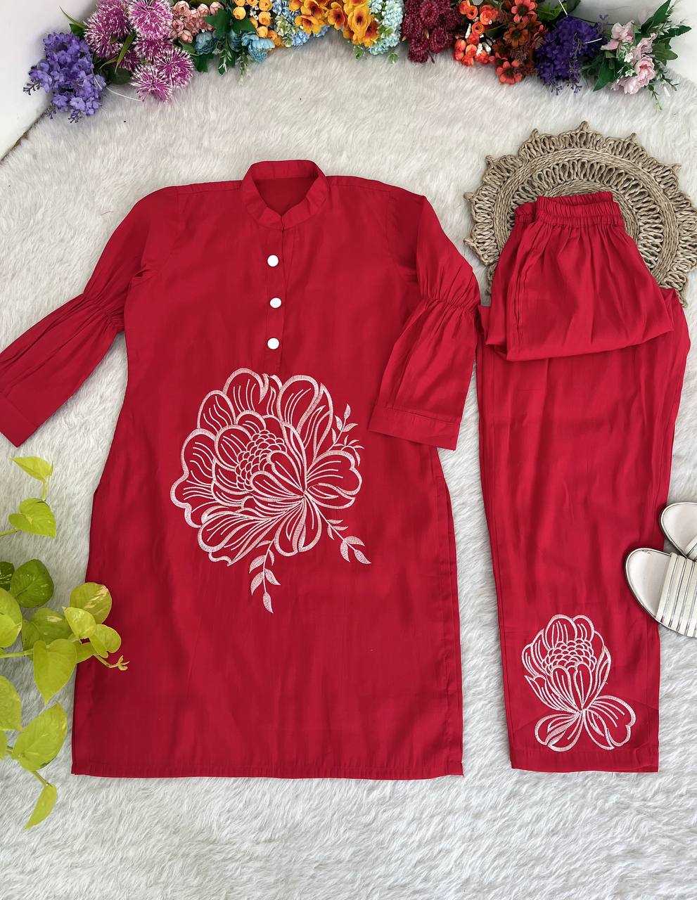 YNF ROMAN SILK KESH240 402 KURTIS WHOLESALE EMBROIDERY SILK KURTI WITH PANT KURTIS MANUFACTURER