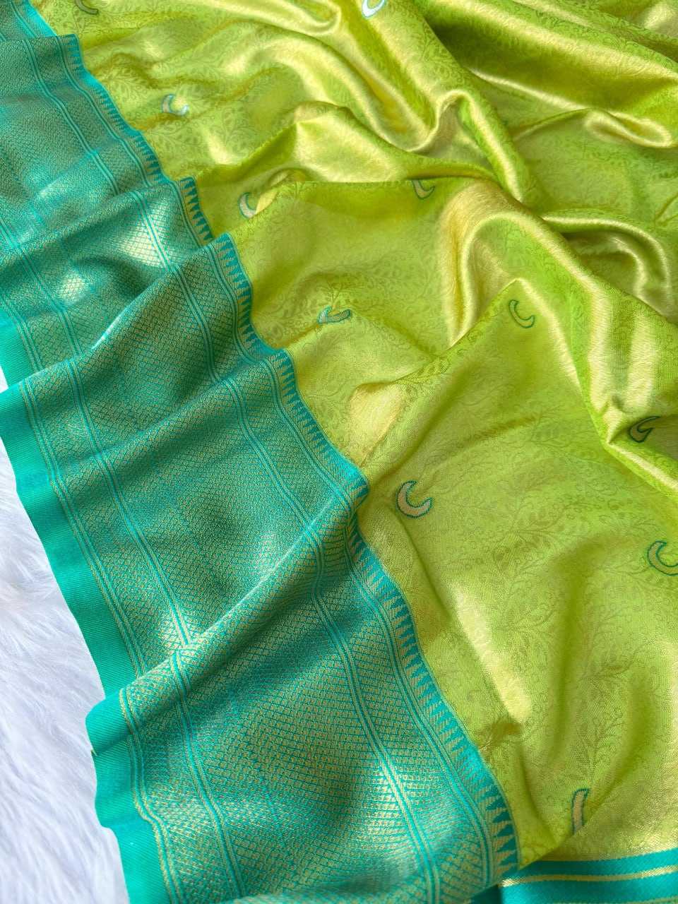 YNF TISSUE SILK RIN186 RVV41 SAREES WHOLESALE TISSUE SILK BUTTA ZARI BORDER SAREES MANUFACTURER