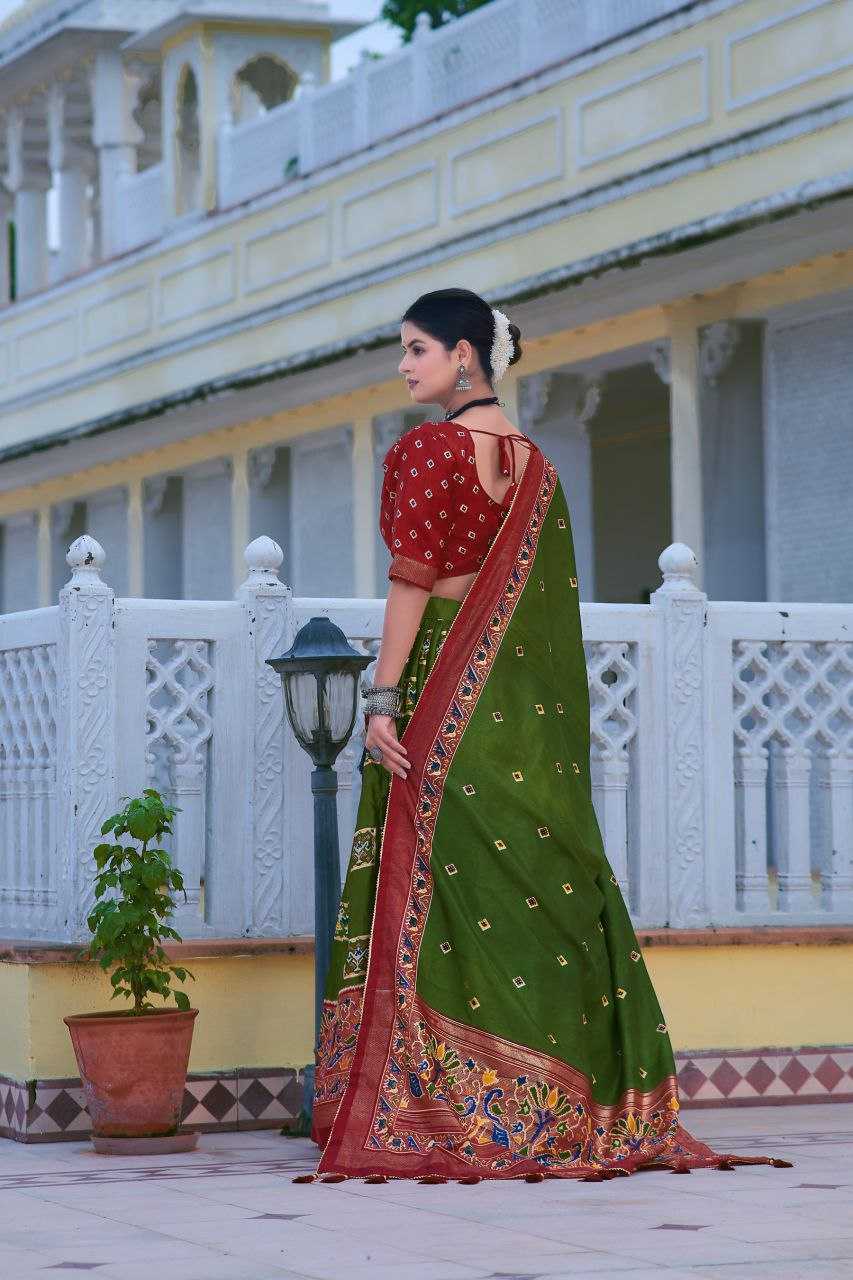 YNF TUSSAR SILK KESH187 Mor LEHENGAS WHOLESALE SILK TRADITIONAL PRINTED BANARASI LEHENGA WITH DUPTTA WEDDING LEHENGAS MANUFACTURER- Kapda Export