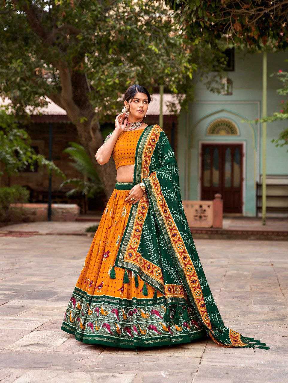 YNF TUSSAR SILK KESH187 Panchi LEHENGAS WHOLESALE SILK TRADITIONAL PRINTED LEHENGA WITH DUPTTA WEDDING LEHENGAS MANUFACTURER- Kapda Export