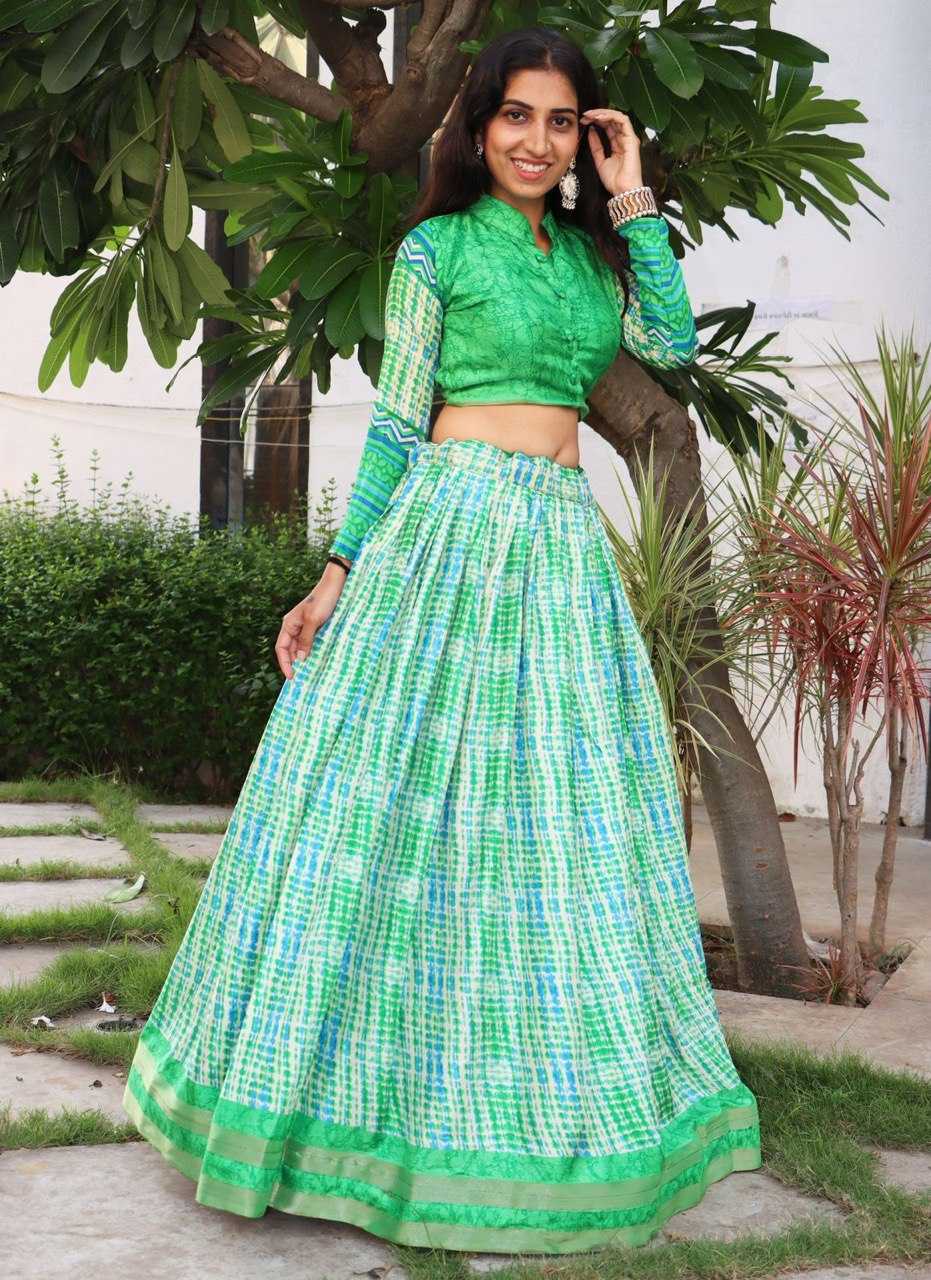 YNF TUSSAR SILK RIN119 7141 LEHENGAS WHOLESALE SILK PRINTED ZARI WORK LEHENGAS MANUFACTURER