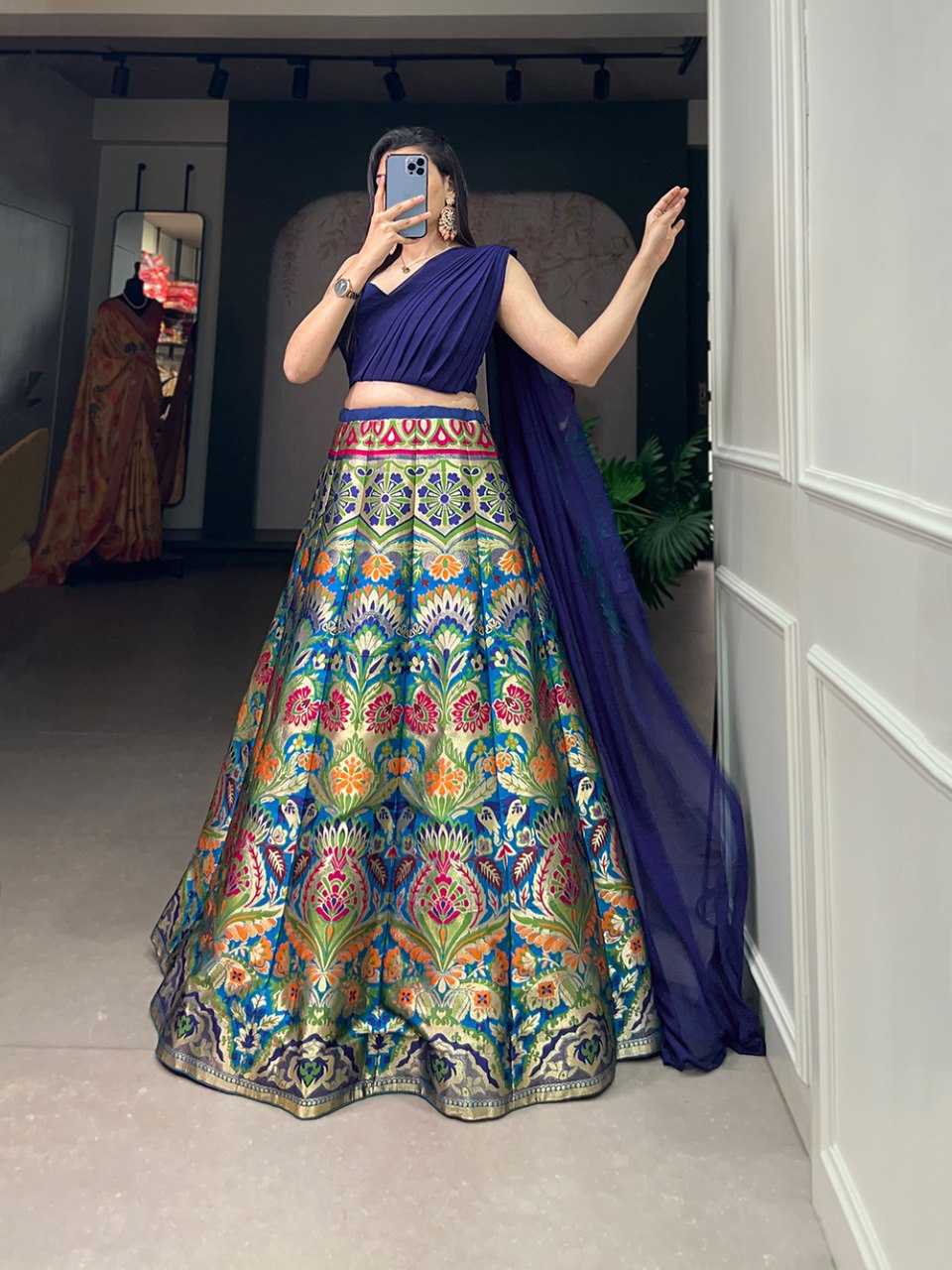 YNF BANARASI SOFT SILK KESH139 2046 LEHENGAS WHOLESALE FANCY SILK WEDDING LEHENGA WITH BLOUSE LEHENGAS MANUFACTURER- Kapda Export