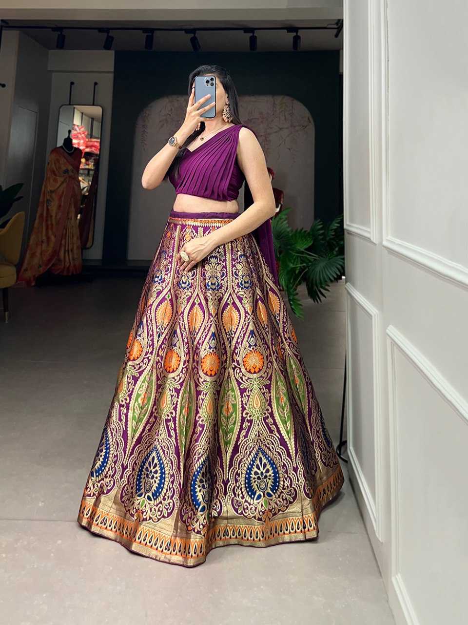 YNF BANARASI SOFT SILK KESH139 2046 LEHENGAS WHOLESALE FANCY SILK WEDDING LEHENGA WITH BLOUSE LEHENGAS MANUFACTURER- Kapda Export